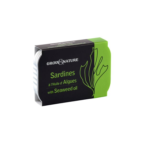 Sardines with seaweed oil