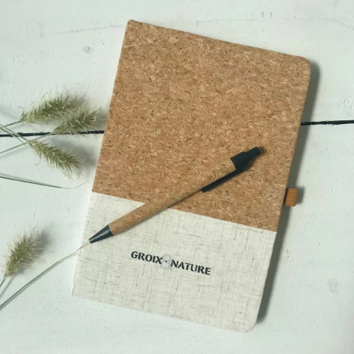 Eco-designed Cork notebook based on recycled Groix and Nature