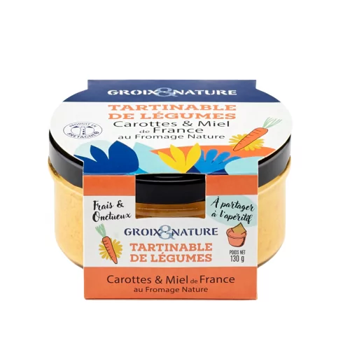 Vegetable spread with carrots and honey from France with Fromage Nature