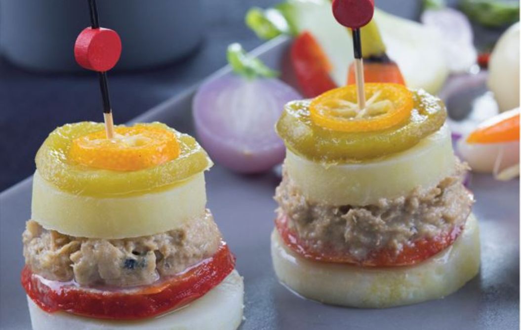 Burger de pommes de terres et ses rillettes de Maquereau 