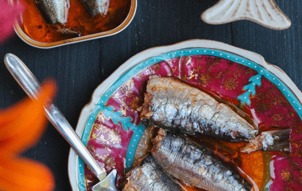 Sardines in Lobster Oil, Edamame & Apricot